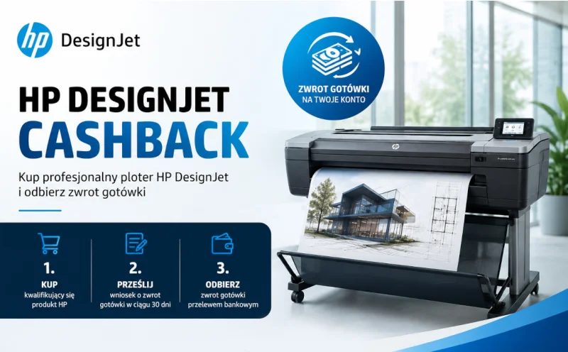 HP DesignJet Cashback – Kup Ploter HP i Odbierz Zwrot Gotówki