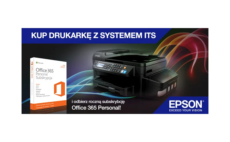 Kup drukarkę EPSON i odbierz roczną subskrypcję Microsoft Office 365 za darmo!