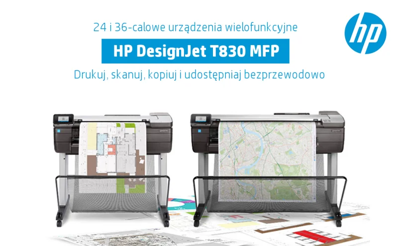 HP DesignJet T830 MFP - kompaktowe urządzenia wielofunkcyjne