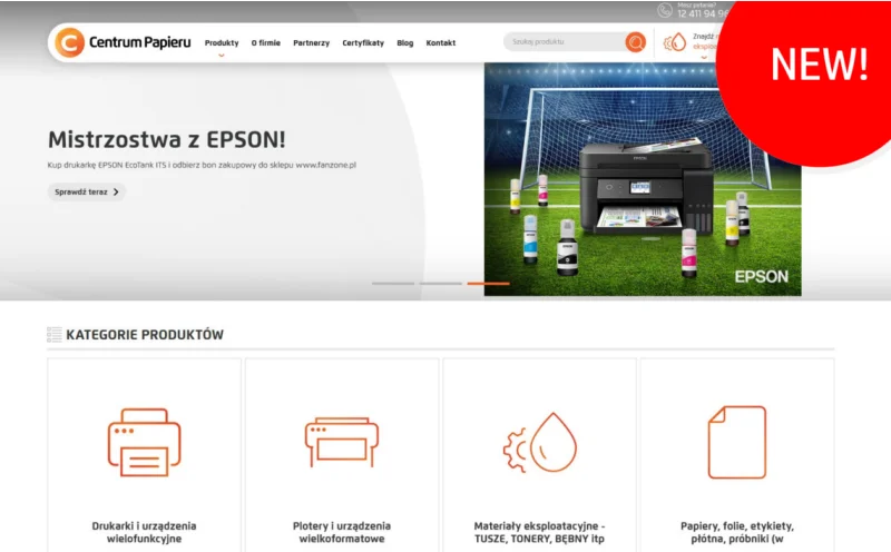 Nowa strona Centrum Papieru
