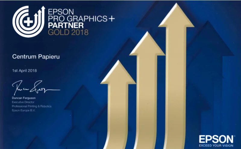 Epson Pro Graphics+ Partner Gold 2018