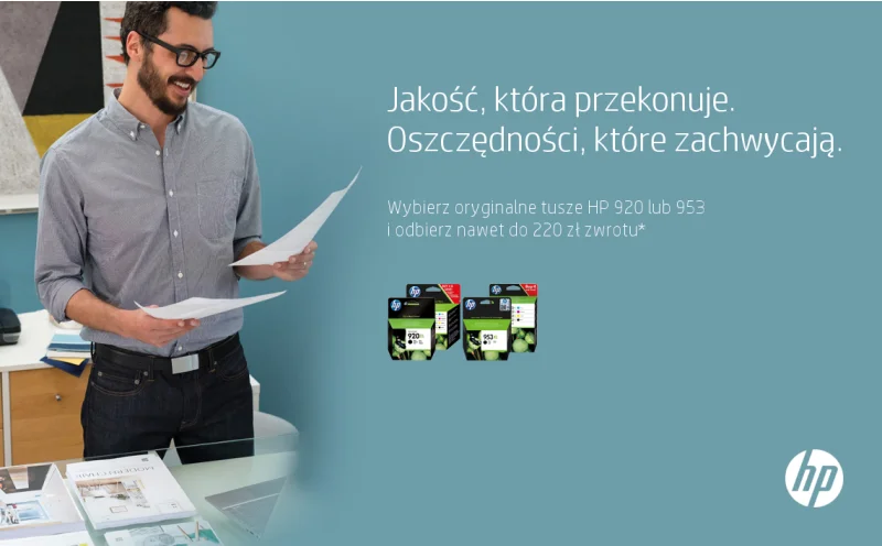 Zwrot gotówki za tusze HP 920 i HP 953