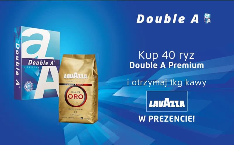 Papier Double A + kawa Lavazza