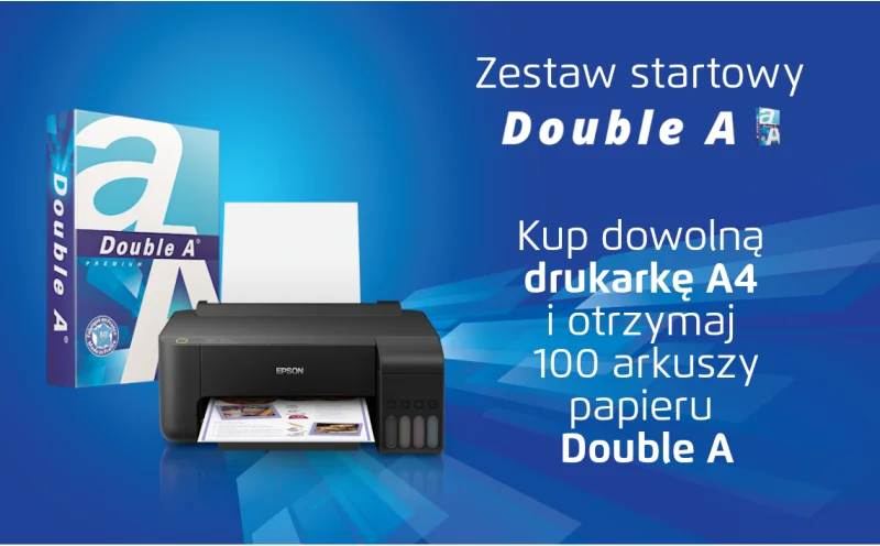 Kup drukarkę A4 i otrzymaj 100 arkuszy papieru Double A 