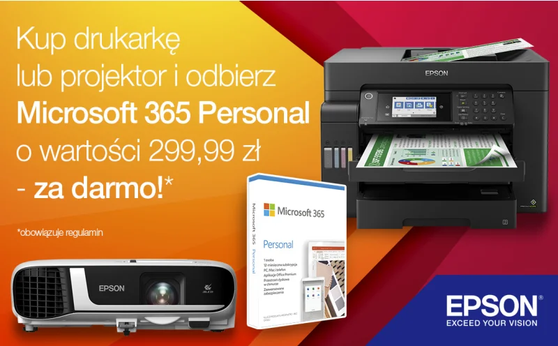 Kup drukarkę i odbierz pakiet Microsoft 365