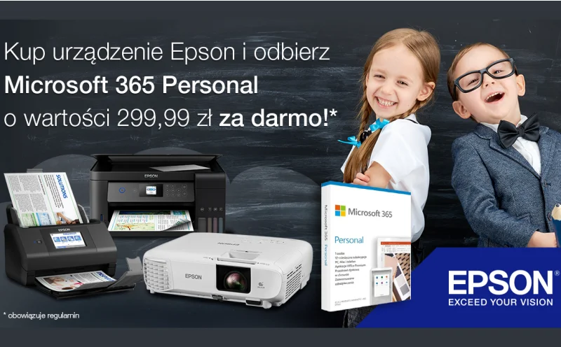 Kup drukarkę i odbierz pakiet Microsoft 365 za darmo