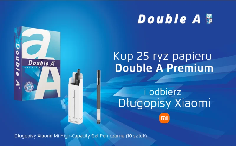 Papier Double A + długopisy Xiaomi Mi Gel Pen