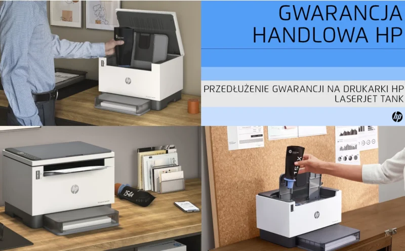 Gwarancja handlowa HP - przedłużenie gwarancji na drukarki HP LaserJet Tank