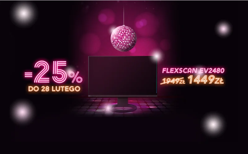 Promocja Eizo w rytmie disco! Monitor EV2480 za 1449 zł!