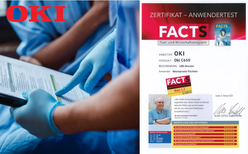 Wyjątkowe osiągnięcia drukarki OKI C650 docenione przez lekarzy