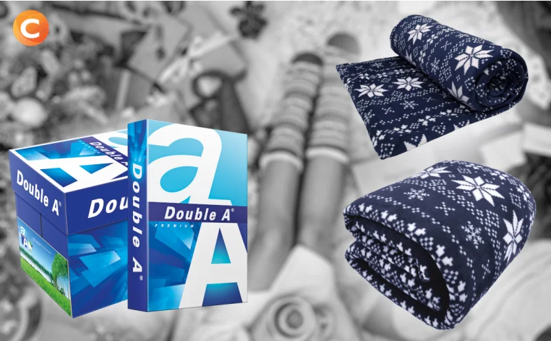 Zakupy z korzyściami: Kup 70 ryz papieru Double A Premium i odbierz mięciutki koc Nordico Polar!